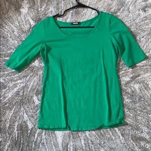 Greeb half sleeve blouse